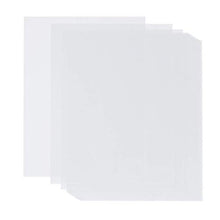 Load image into Gallery viewer, Pack of 100 Clear Overhead Projector Transparency Paper | Each sheet measures 8.5" x 11" with rounded corners | Re-usable when written on with most dry erase markers and wiped clean | Suitable for Laser copiers | WARNING: NOT FOR USE IN INKJET PRINTERS