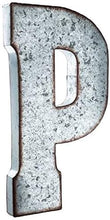 Load image into Gallery viewer, 20" Metal Letter Wall Décor, Silver with Rusted Edges, Galvanized Wall Mountable Decoration for Country, Mid-Century, or Farmhouse Theme