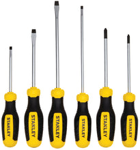 Load image into Gallery viewer, Stanley 6-Piece Screwdriver Set, Includes Phillips and Slotted Tip Types (STHT60025)