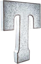 Load image into Gallery viewer, 20" Metal Letter Wall Décor, Silver with Rusted Edges, Galvanized Wall Mountable Decoration for Country, Mid-Century, or Farmhouse Theme