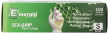 Load image into Gallery viewer, Emerald 100 Count Small Powder-Free Latex Exam Gloves, 5 Mil