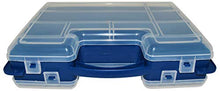 Load image into Gallery viewer, Portable Hobby Storage Box with Latching Lid and Handle, 14 Compartments, 11.6" x 8.7" x 2.8"