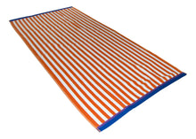 Load image into Gallery viewer, Friends & Home Luxurious Orange Cabana Stripe Towel (100% Cotton, 30" x 60", GSM 425)