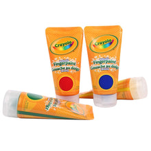 Load image into Gallery viewer, Crayola Washable Finger Paints, 4-Count ( 4 ounce tubes ), Red, Blue, Yellow and Green