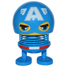 Load image into Gallery viewer, Cute emoji bobblehead with adhesive to keep it in place | Cheers you up on long car rides, at your office desk, or at home | Will not block your view, only about 4 inches in height! | Comes to life when your car is in motion, or activates from other vibrations | Mounting instructions are included on the packaging