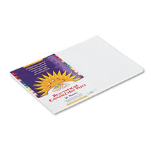 Load image into Gallery viewer, Brightly-colored, high-strength, heavyweight construction paper with long, strong fibers that cut clean and fold evenly without cracking. | Long, strong sulphite fibers provide rigidity needed for projects so that they stand up without support. | -This heavyweight paper can be folded, scored and curled without cracking. | Cuts clean and folds evenly without cracking | Color: White