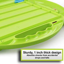 Load image into Gallery viewer, Magnetic Drawing Doodle Board, Tethered Pen Writes in Color, Writing Easily Wipes Clear with Slider, Easy to Hold and Use (Green)