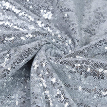 Load image into Gallery viewer, Silver 60" x 102" Sequin Rectangular Tablecloth