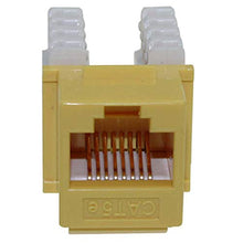 Load image into Gallery viewer, Cat5e Keystone Jack, Krone, 90 Degree by PI Manufacturing (Yellow)