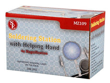 Load image into Gallery viewer, SE Helping Hand with Soldering Iron Holder and Magnifier, 4x Magnification (MZ109)