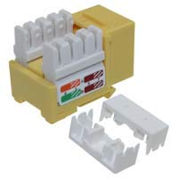 Load image into Gallery viewer, Cat5e Keystone Jack, Krone, 90 Degree by PI Manufacturing (Yellow)