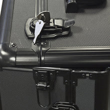 Load image into Gallery viewer, 2-in-1 Rolling MUA Cosmetic Makeup Artist Train Case with Black Aluminum Body