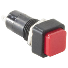 Load image into Gallery viewer, Push-On / Push-Off Switch 3A @ 125VAC, Square Shaped Red Button (15.5mm x 15.5mm x 38.4mm)