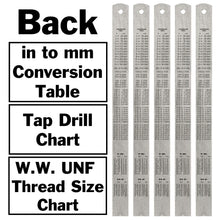 Load image into Gallery viewer, 5 Pack Stainless Steel 12" / 30cm Rulers - Imperial Inches and Metric Millimeters