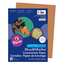 Load image into Gallery viewer, SunWorks Construction Paper by Pacon, the #1 Teacher Approved Brand! | Heavyweight groundwood construction paper | Slightly textured sheets that cuts and folds evenly without cracking | Bright and consistent colors | Excellent value for all arts and craft projects