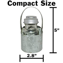 Load image into Gallery viewer, Farmhouse Salt and Pepper Shakers with Caddy Set - Rustic Vintage Style - Galvanized Steel - 3 Piece Set