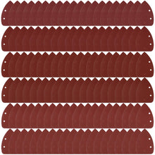 Load image into Gallery viewer, 120 Pack of 5-Hole Sandpaper Sheets for Mouse Detail Sander | Includes 20 sheets of each of the following Grits: 40, 60, 80, 120, 180, and 240 | Made of durable, long lasting Aluminium Oxide that is suitable for sanding a wide range of surfaces including including wood, painted surfaces, metals, plastic and other materials | Feature a hook and loop backing that is easy to stick to the detail sander, but will not fall off when in use | Easy to identify - Grit number is printed on the back of each sheet
