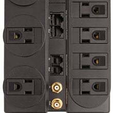 Load image into Gallery viewer, Tripp Lite 8 Outlet Surge Protector Power Strip, 10ft Cord, Right-Angle Plug, Tel/Modem/Coax/Ethernet Protection, RJ11, RJ45, & $250,000 INSURANCE (TLP810NET) Grey