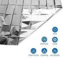 Load image into Gallery viewer, 20 Pack Emergency Mylar Thermal Blankets, Individually Sealed, 54" x 84"
