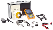 Load image into Gallery viewer, Handheld unit combines a 100 MHz, two-channel digital oscilloscope for viewing electrical signals with a digital multimeter for measuring voltage, current, resistance, and capacitance | Oscilloscope's maximum real-time sample rate is 500 MS/s and record length is 6,000 points per channel for acquiring detailed waveforms | Manual- and auto-ranging multimeter provides options for user control | 3.7" color TFT-LCD for viewing waveforms and measurements | Meets EN 61010-1:2001 safety standard, and i