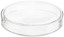 Load image into Gallery viewer, Flint glass petri dish bottom for culturing cells and other scientific applications | 98mm outside diameter, 90mm inside diameter, and 18mm high | Clear for viewing contents | Flint glass for unheated use |