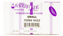 Load image into Gallery viewer, Waterforde 100 Count Small Powder-Free Nitrile Exam Gloves – 4 Mil