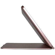 Load image into Gallery viewer, LED Lighted Travel Makeup Mirror, Rechargeable Illuminated Portable Rose Gold Mirror with 3 Light Colors