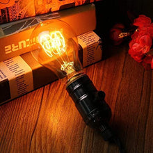 Load image into Gallery viewer, 4 Pack of Dimmable A19 Vintage Edison Light Bulbs with Quad Loop Filament - 60W Incandescent Bulbs, 2200K Amber Glow, E26 Medium Base
