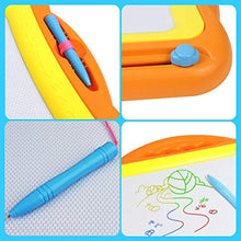 Load image into Gallery viewer, Magnetic Drawing Doodle Board, Tethered Pen Writes in Color, Writing Easily Wipes Clear with Slider, Easy to Hold and Use (Orange)