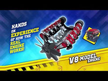 Load and play video in Gallery viewer, OWI Inc Robotics Vroom! Stem V8 Model Combustion Engine, DIY Educational STEM Birthday Kits Ages 12 and Up