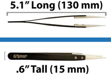 Load image into Gallery viewer, Precision Ceramic Tweezers Heat Resistant Non-conductive Anti-Magnetic Pointed Tweezers for Pinching Coils, Electronics, Jewelry-making