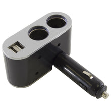 Load image into Gallery viewer, Car Cigarette Lighter Socket Splitter - Twin Socket with 2 USB Charging Ports