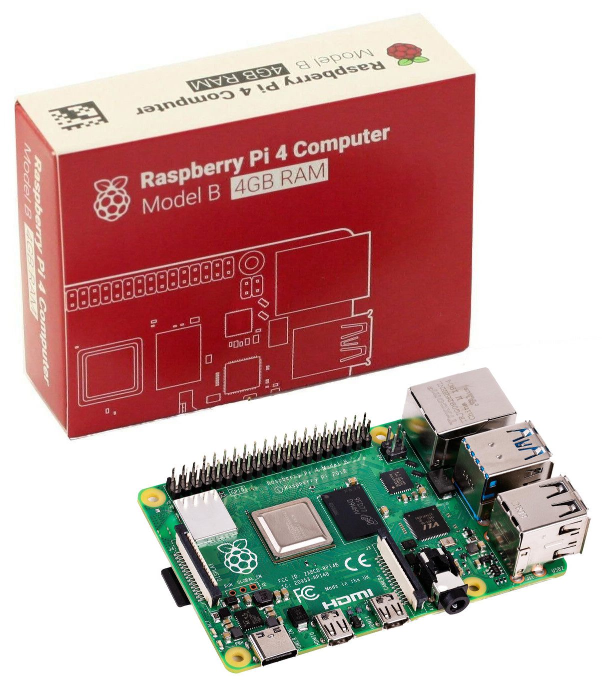 Raspberry Pi 4 Model B, 4GB SDRAM, Quad Core 64-Bit Computer with Bluetooth, WiFi, USB 3.0, PoE Enabled Raspberry Pi 4 Model B, 4GB SDRAM, Quad Core 64-Bit Computer with Bluetooth, WiFi, USB 3.0, PoE Enabled