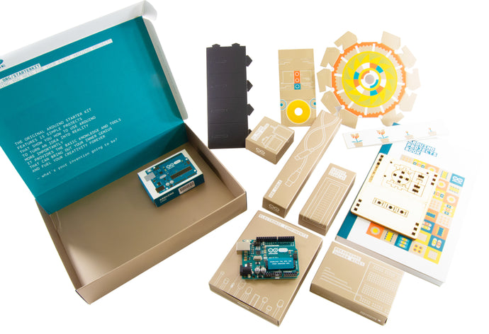 Official Arduino Starter Kit - Includes Arduino Uno R3, 170 Page Book (English), and Components to Build 15 Different Projects (K000007)