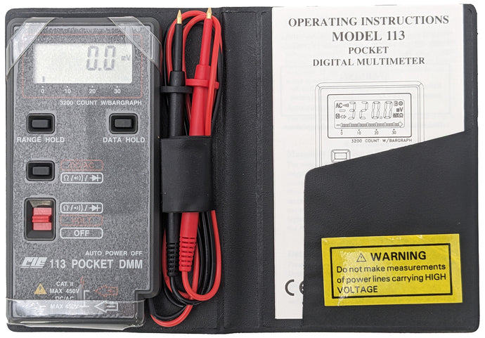 Pocket Digital Multimeter with Analog Bar Graph Display, Autoranging
