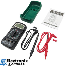Load image into Gallery viewer, Digital Multimeter 3½ Digit 1999 Counts LCD Display, AC/DC to 600V, Current to 10A, Measures Resistance, Continuity / Diode / Transistor Test
