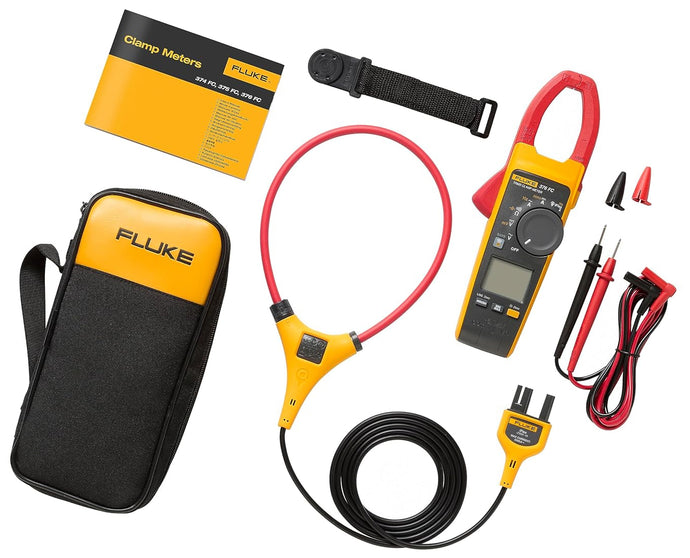 Fluke True-RMS AC/DC Clamp Meter with 18-inch iFlex for Industrial/Commercial Electricians, VFD Low Pass Filter For Accurate Measurements, Inrush Measurements, Bluetooth Connectivity for Remote Measurements (376 FC)