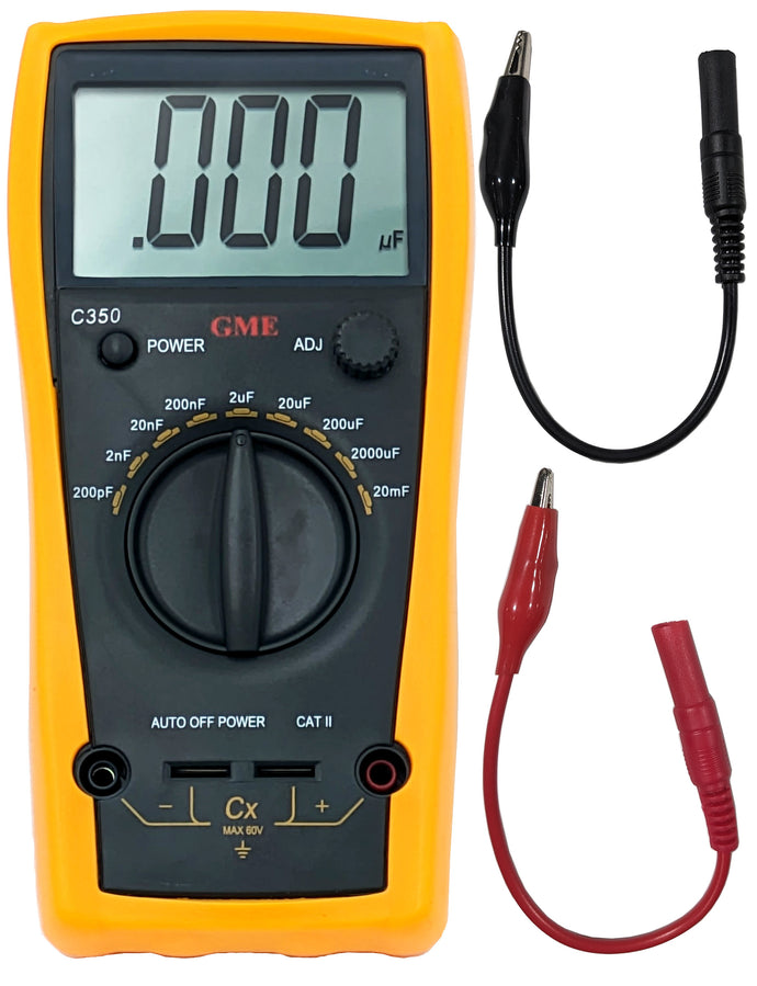3½ Digit LCD Display Digital Capacitance Meter, 1999 Max Reading, 9 Ranges from 200pF to 20mF