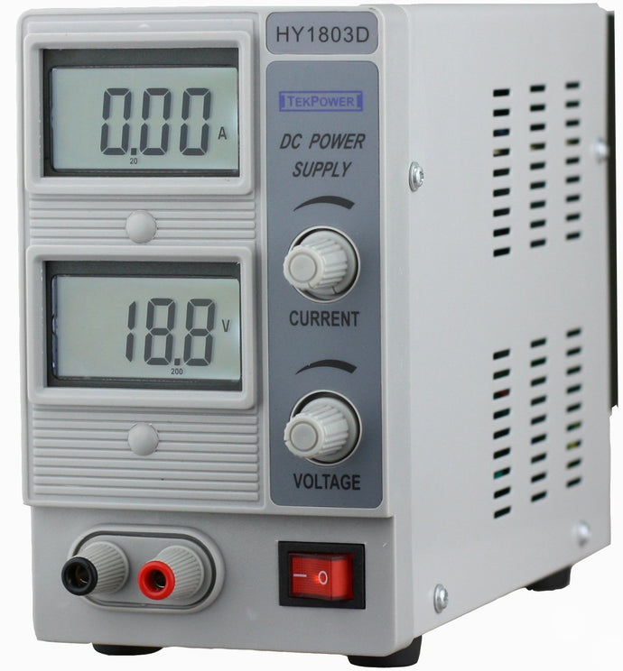 Variable DC Power Supply LCD Display, 0-18V; 0-3A