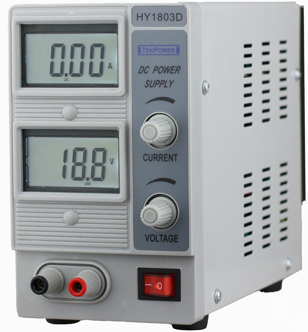 Variable DC Power Supply LCD Display, 0-18V; 0-3A