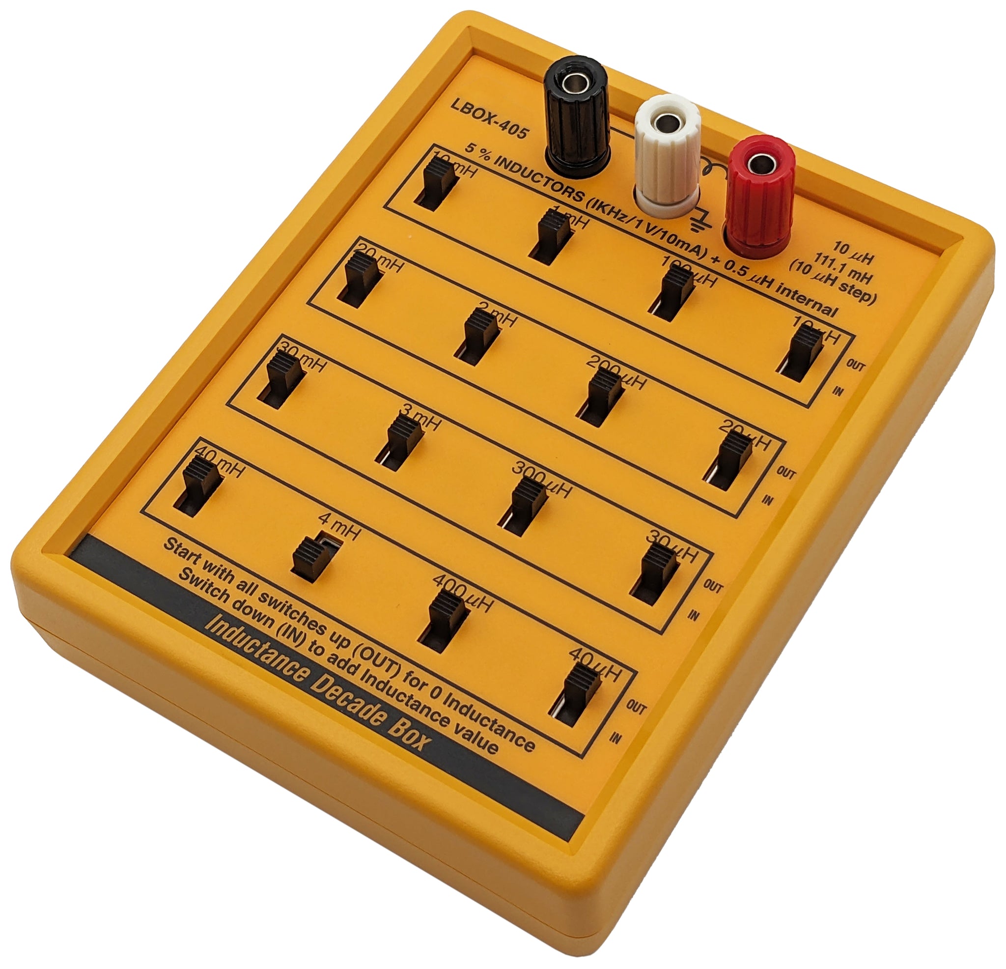 Decade Load Inductance Decade Box, Four Decades, 10uH to 111.1mH (10uH per step ...