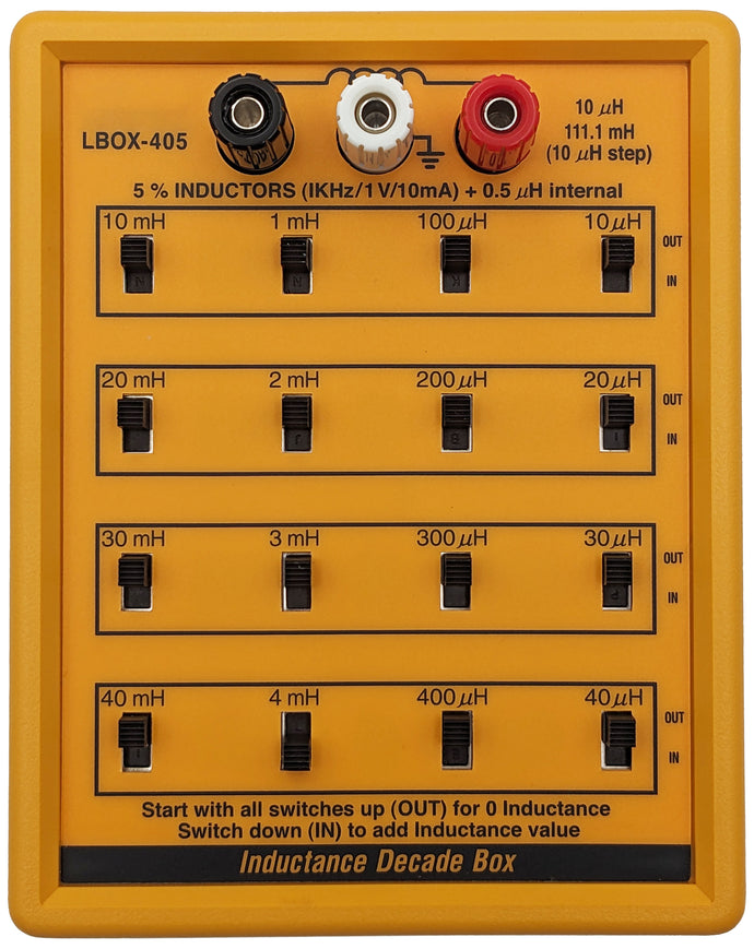 Inductance Decade Box, Four Decades, 10uH to 111.1mH (10uH per step)