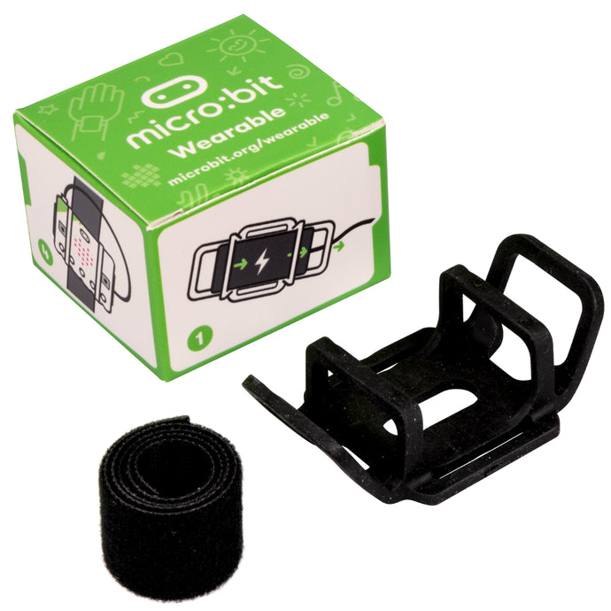 BBC Micro:bit Wearable Holder - Includes Flexible Rubber Holder and Fastening Strap