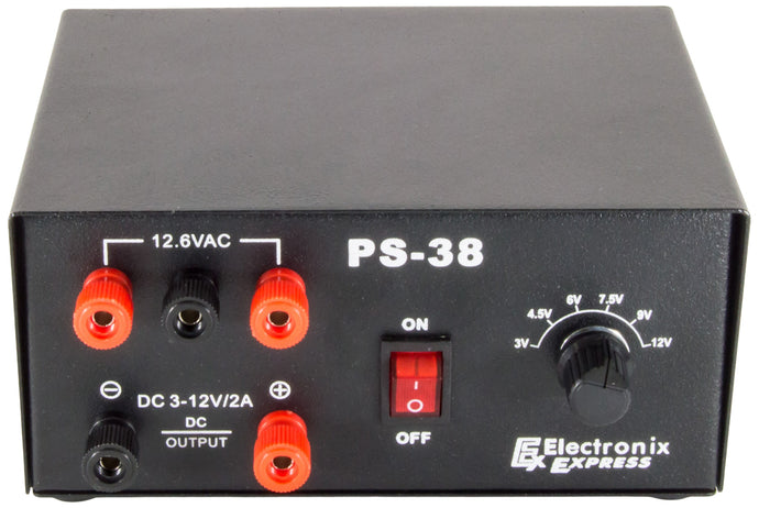 AC/DC Power Supply, 12.6VAC @ 1A, Unregulated / 3 to 12VDC @ 2A, Fixed