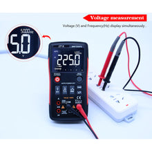 Load image into Gallery viewer, Button Operated Digital Multimeter with NCV, Data Hold, True RMS, 9999 Counts Backlit LCD (ZT-X)
