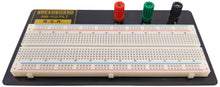 Load image into Gallery viewer, Premium 830 Contact Point Solderless Breadboard with 70 Piece Jumper Wire Set, 3 Binding Posts, Metal Backplate (7.2&quot; x 3.8&quot;)
