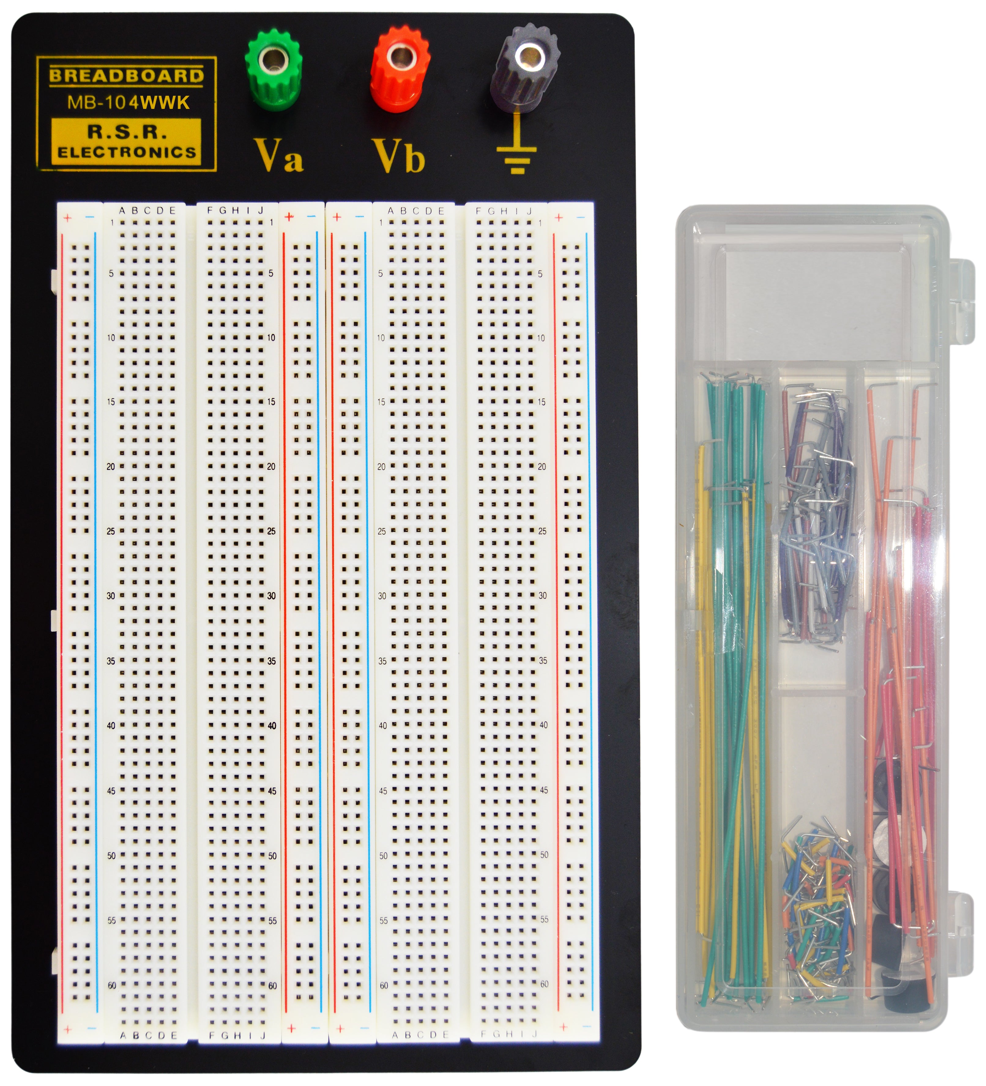 Premium Solderless Breadboard, 1,660 Contact Points and 3 Binding Post ...
