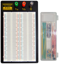 Load image into Gallery viewer, Premium Solderless Breadboard, 1,660 Contact Points and 3 Binding Posts, Includes 140 Piece Wire Kit, 8.7&quot; x 5.9&quot;
