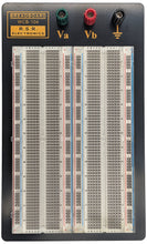 Load image into Gallery viewer, Premium 1,660 Tie Point Solderless Clear Breadboard with 3 Binding Posts, Metal Backing (8.7&quot; x 5.9&quot;)
