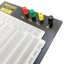 Load image into Gallery viewer, Premium Solderless Clear Breadboard with 3,220 Tie Points, 4 Binding Posts, 10.2&quot; x 9.4&quot;
